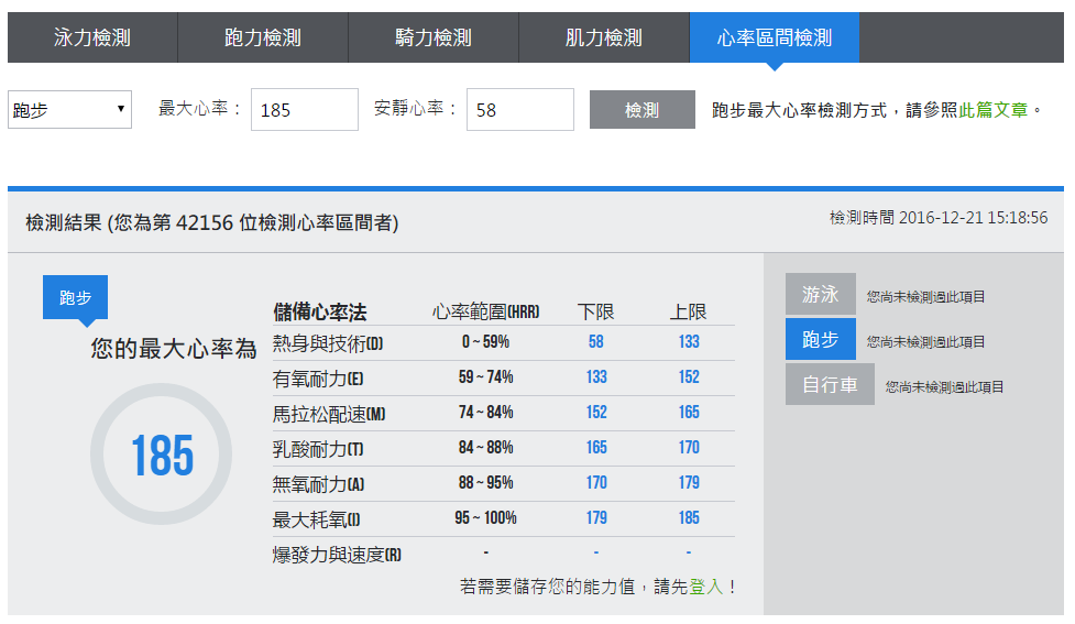 暂时先按最大心率185，静息58来测算心率区间